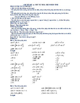Tài liệu dạy thêm – học thêm chuyên đề thứ tự thực hiện phép tính