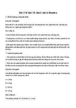 Giải Vật lí 10 Bài 15: Định luật 2 Newton | Kết Nối Tri Thức