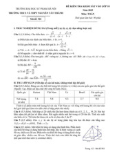 Đề khảo sát vào lớp 10 môn Toán năm 2025 trường Nguyễn Tất Thành – Hà Nội có đáp án
