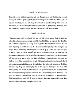 Văn mẫu lớp 11: Tóm tắt Lời tiễn dặn hay, ngắn nhất | Cánh diều