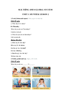 Tiếng Anh lớp 4 unit 3 lesson 2 trang 24 25 Global success