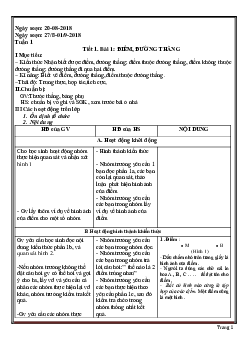 Giáo án hình học Toán 6 học kỳ 1 phương pháp mới