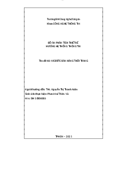 Đồ án Quản lý wesbite bán hàng