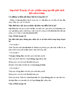 Soạn bài Truyện về các vị thần sáng tạo thế giới sách Kết nối tri thức