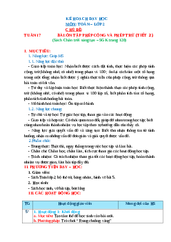 Giáo án Toán 2 sách Chân trời sáng tạo (cả năm) | Tuần 17 | Tiết 2