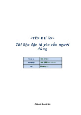 Tài liệu đặc tả yêu cầu người dùng
