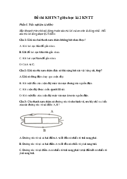 Đề thi giữa kì 2 Khoa học tự nhiên 7 năm 2024 | Kết nối tri thức có đáp án