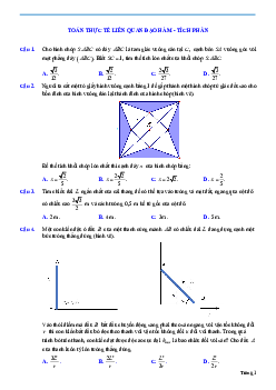 Top 50 bài toán thực tế liên quan đạo hàm – tích phân có lời giải