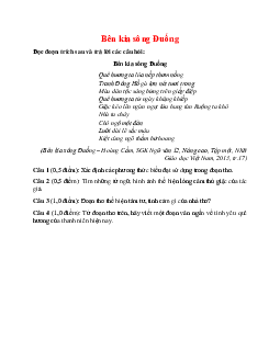 Đọc hiểu: Bên kia sông Đuống - Hoàng Cầm | Ôn tập Ngữ Văn 12