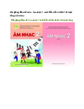 Bài giảng điện tử môn  Âm nhạc 2  sách Kết nối tri thức với cuộc sống