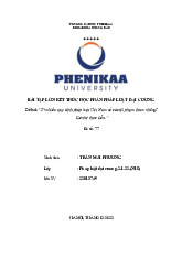 Tìm hiểu quy định pháp luật Việt Nam về các tội phạm tham nhũng? Liên hệ thực tiễn | Bài tập lớn kết thúc học phần Pháp luật đại cương