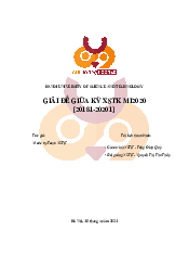 Giải đề thi giữa kỳ Xác suất thống kê từ 2018-2020 | Đại học Bách Khoa Hà Nội