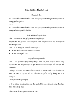 Soạn bài Bạn đến chơi nhà - Chân trời sáng tạo