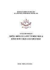 Số tay hướng dẫn: Những điều cần lưu ý về hội thảo & hình thức tham luận hội thảo