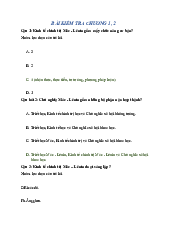 Trắc nghiệm chương 1 và chương 2- Kinh tế chính trị Mác-Lênin | Trường Đại học Phenika