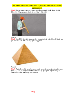 Các dạng bài toán thực tế Toán 11 về quan hệ song song trong không gian