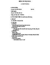 BỆNH ÁN U XƠ TỬ CUNG - TO11 SỰ VIỆC VÀ PHÁT HIỆN GÂY THIẾU MÁU