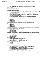 Bộ đề thi trắc nghiệm môn cơ sở văn hóa| Trường Đại học Hà Nội