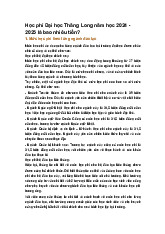 Học phí Đại học Thăng Long năm học 2024 - 2025 là bao nhiêu tiền?