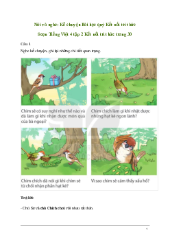 Soạn bài Nói và nghe: Kể chuyện Bài học quý | Kết nối tri thức