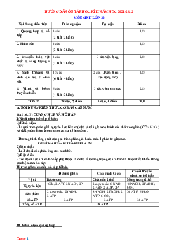 Đề cương ôn tập môn Sinh 10 HK2 năm 2022 tham khảo