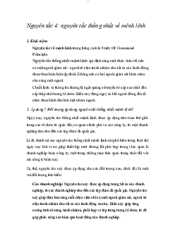 Nguyên tắc thống nhất mệnh lệnh | Xã hội học đại cương | Đại học Khoa học Xã hội và Nhân văn, Đại học Quốc gia Thành phố HCM