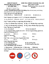 Đề cuối kỳ 1 Toán 6 năm 2024 – 2025 trường THCS Lý Tự Trọng – Quảng Nam
