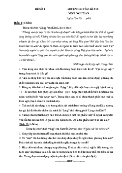 TOP 45 Đề ôn thi vào lớp 10 môn Ngữ văn năm 2024