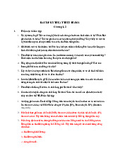 Bài tập môn Kỹ thuật thực phẩm  | Học viện Nông nghiệp Việt Nam