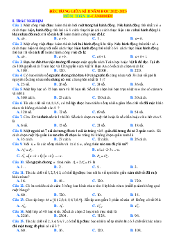 Đề cương ôn tập giữa học kỳ 2 Toán 10 Cánh diều