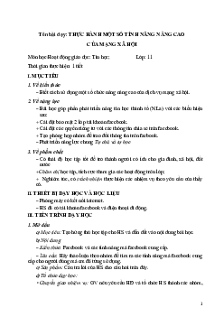 Bài 3: Thực hành một số tính năng nâng cao của mạng xã hội | Giáo án Tin học 11 Cánh diều