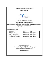 Tiểu luận Phân tích chuỗi cung ứng của công ty TNHH Thương mại dịch vụ Hòa Thành Phát môn Quản tri chuỗi cung ứng - Trường Đại học Thủ Dầu Một.