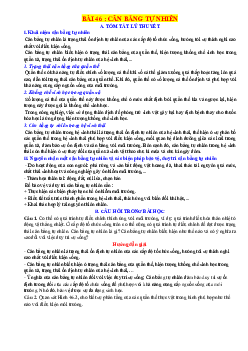 Chuyên đề KHTN 8 Kết nối tri thức bài 46 Cân bằng tự nhiên