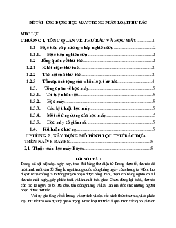 Báo cáo bài tập Thực hành cơ sở dữ liệu đề tài "Ứng dụng AI trong phân loại thư rác"