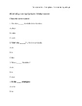 Đề thi giữa học kỳ 1 môn Tiếng Anh lớp 5 năm học 2024 - 2025 - Đề số 4 | Bộ sách Global Success