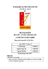 Bài Tập Lớn Môn Văn hóa kinh doanh và khởi nghiệp | Đại học Bách Khoa Hà Nội