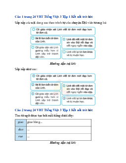 Giải VBT Tiếng Việt 3 trang 24, 25 Bài 11: Lời giải toán đặc biệt | Kết nối tri thức