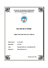Macro Individual Essay - Economic Growth in Vietnam | Microeconomics | Trường Đại học Quốc tế, Đại học Quốc gia Thành phố Hồ Chí Minh