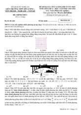 Đề KSCL học sinh giỏi Toán 12 đợt 1 năm 2025 – 2026 liên trường THPT – Nghệ An