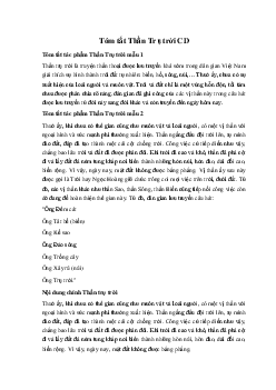 Tóm tắt Thần Trụ trời  Ngữ Văn 10 Cánh diều