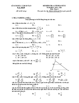 Đề kiểm tra cuối học kỳ 2 Toán 8 năm 2023 – 2024 sở GD&ĐT Bắc Ninh