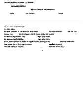 KHCS Nhi Khoa: Chăm Sóc Bệnh Nhân Sốt Xuất Huyết Tại BV Nhi Đồng 1