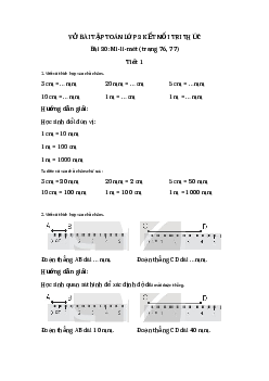 Giải VBT môn Toán 3 - Bài Bài 30: Mi-li-mét | Kết nối tri thức