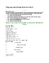 Tổng hợp một số dạng Toán tìm X lớp 6