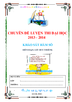 Chuyên đề khảo sát hàm số – Lưu Huy Thưởng Toán 12