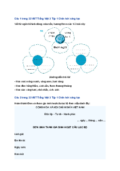 VBT Tiếng Việt 3 trang 22, 23 Bài 4: Hoa cỏ sân trường | Chân trời sáng tạo