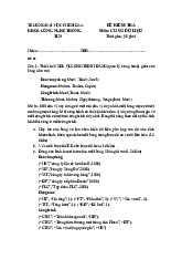 Đề kiểm tra học phần Cơ sở dữ liệu | Trường Đại học Phenikaa | Khoa Công nghệ thông tin