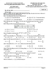 Đề giữa kỳ 2 Toán 10 năm 2024 – 2025 trường THPT Nguyễn Quốc Trinh – Hà Nội có đáp án