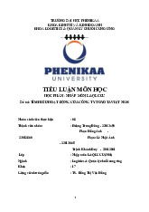 Tiểu luận môn Nhập Môn: Tìm Hiểu Hoạt Động Công Ty Toyota VN (N01). Môn Nhập môn ngành Logistics và QLCCU | Đại học Trường Đại học Phenika.