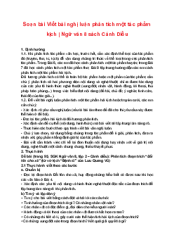 Soạn bài Viết bài nghị luận phân tích một tác phẩm kịch | Ngữ văn 8 sách Cánh Diều